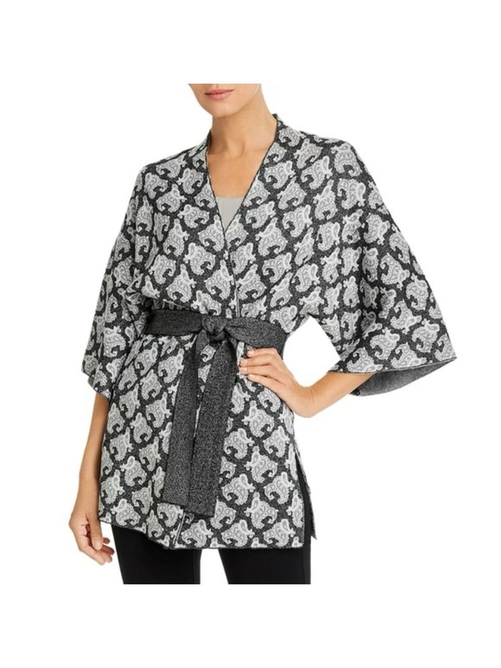 Kobi Halperin Merino Wool Wrap Romee Belted Cardigan Sweater